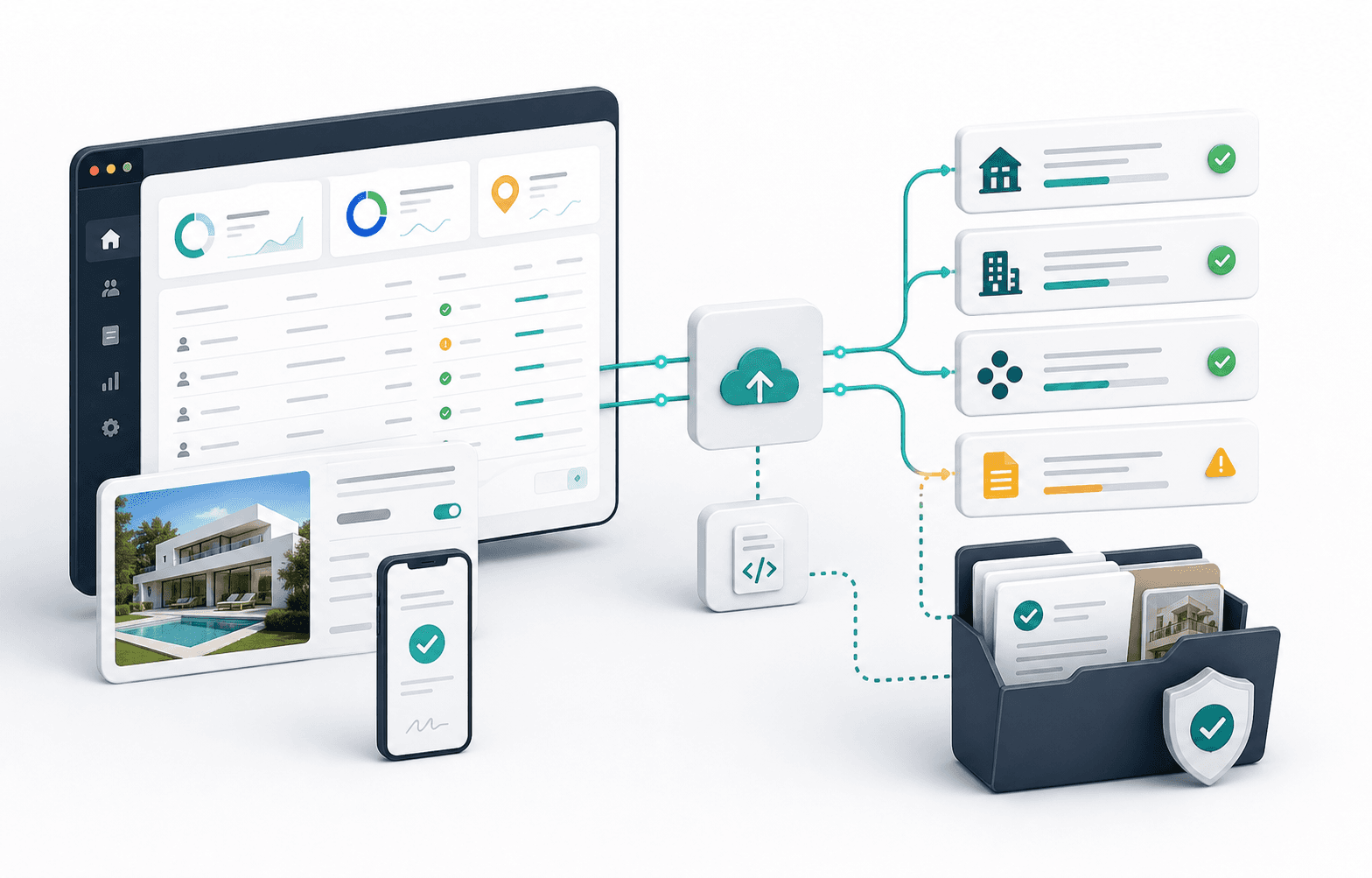 Spain accommodation reporting workflow illustration